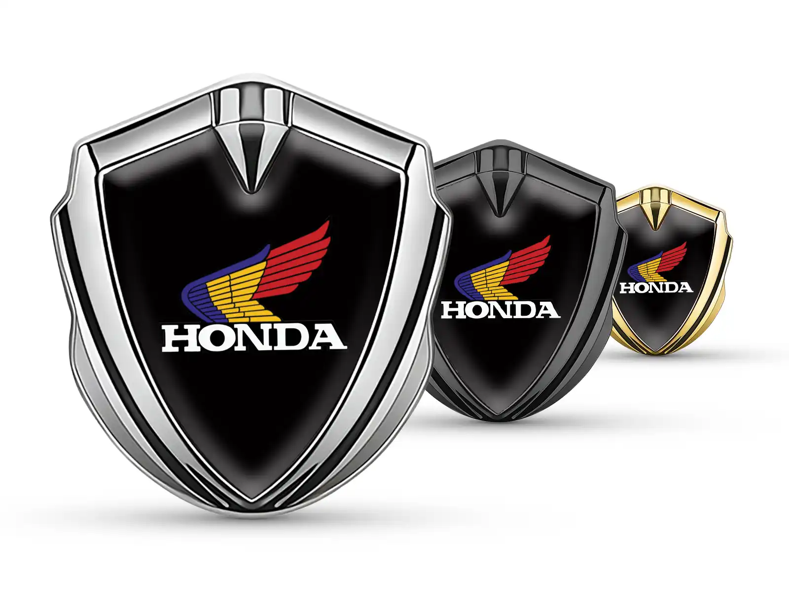 Honda Emblème Bombé Insigne Design Luxe Alliage Fini